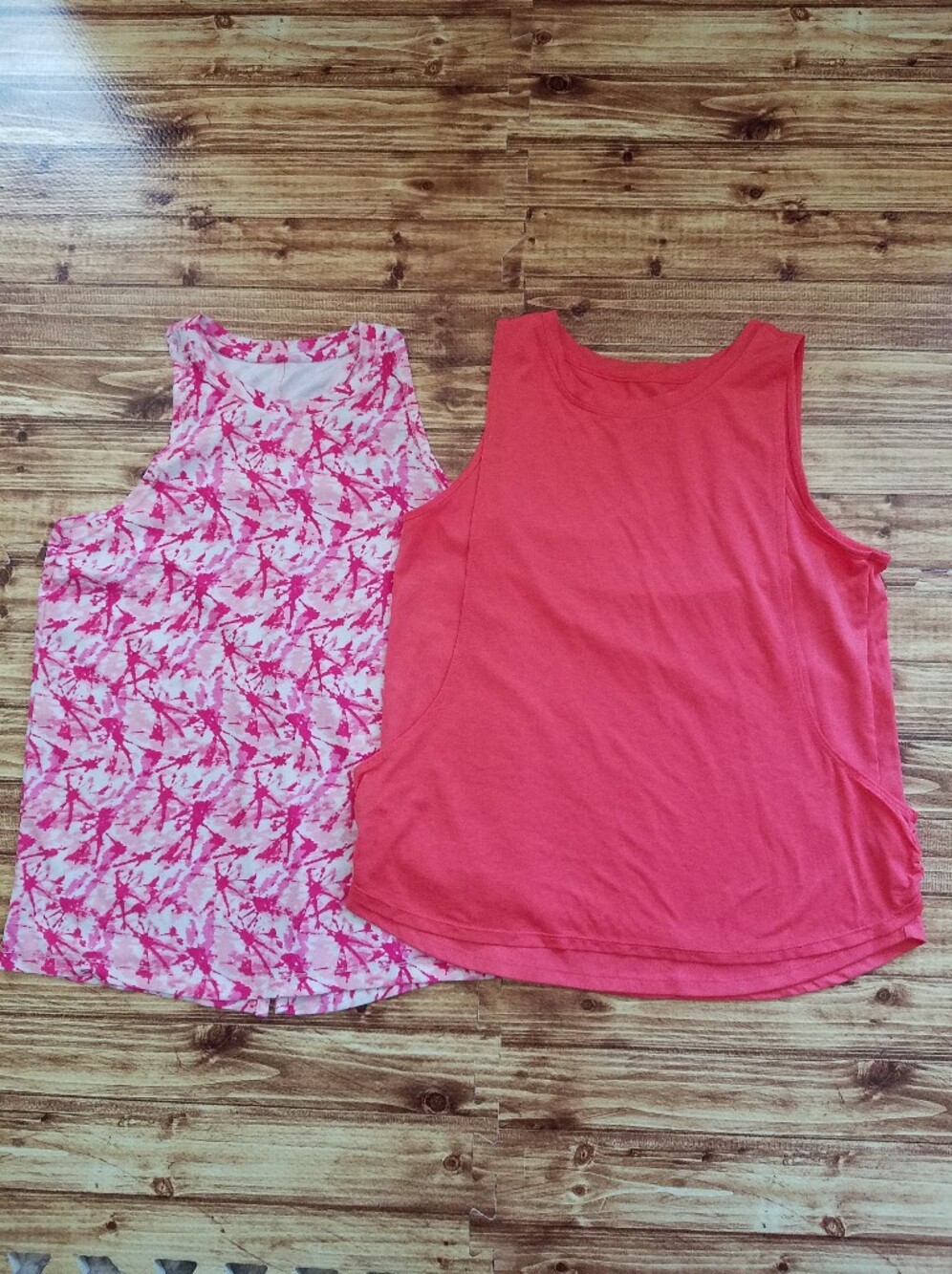 Athletic Works & Member's Mark Girls XL Tank Top Bundle - 2 Pack Coral Pink